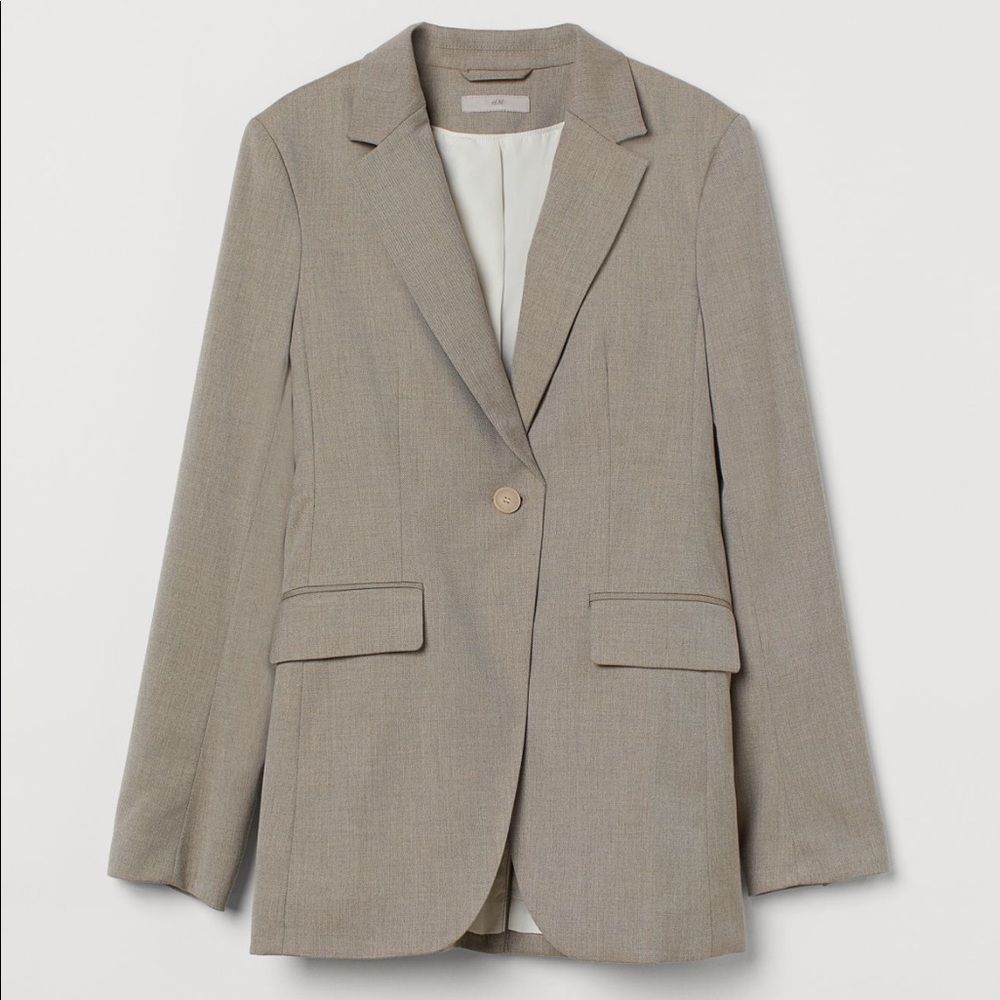 H&M Taupe Fitted Blazer